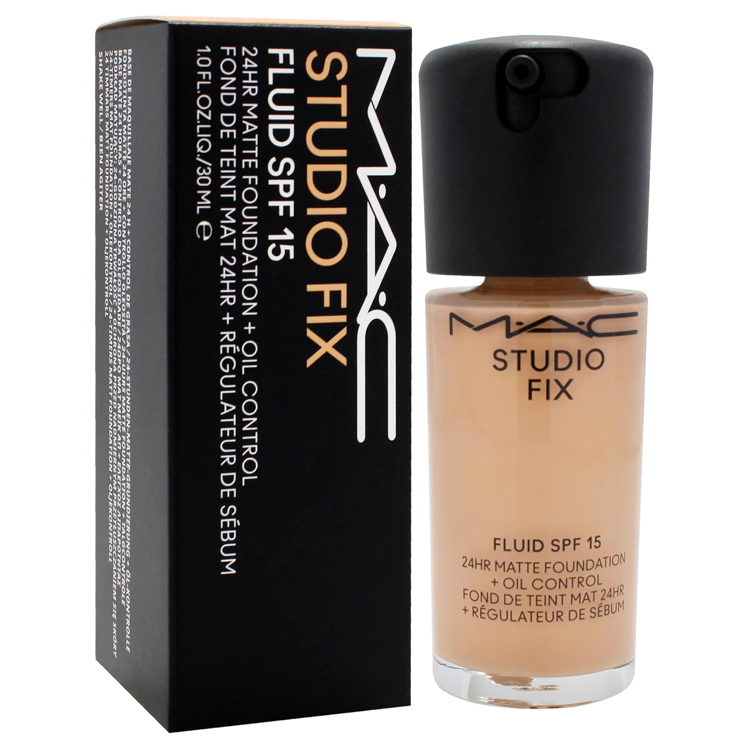 MAC Studio Fix Fluid SPF 15 24Hr Matte Foundation – Shade NC27 | 1 oz