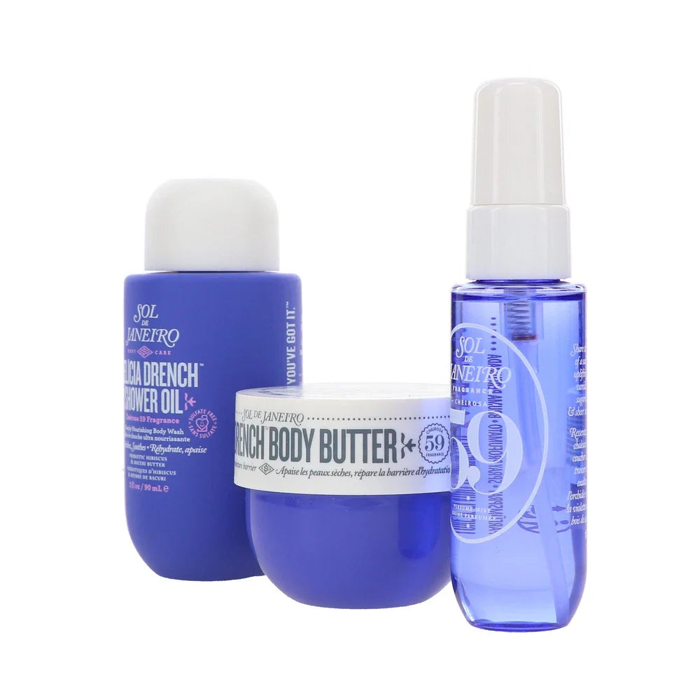 Sol de Janeiro Delicia Drench Jet Set – Travel Size Deep Moisturizing Body Care Collection