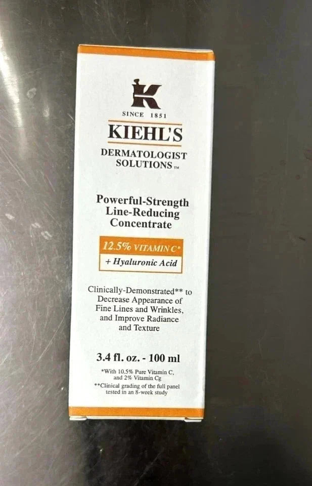 Kiehl's Powerful-Strength Line-Reducing Concentrate – 12.5% Vitamin C + Hyaluronic Acid | 3.4 oz