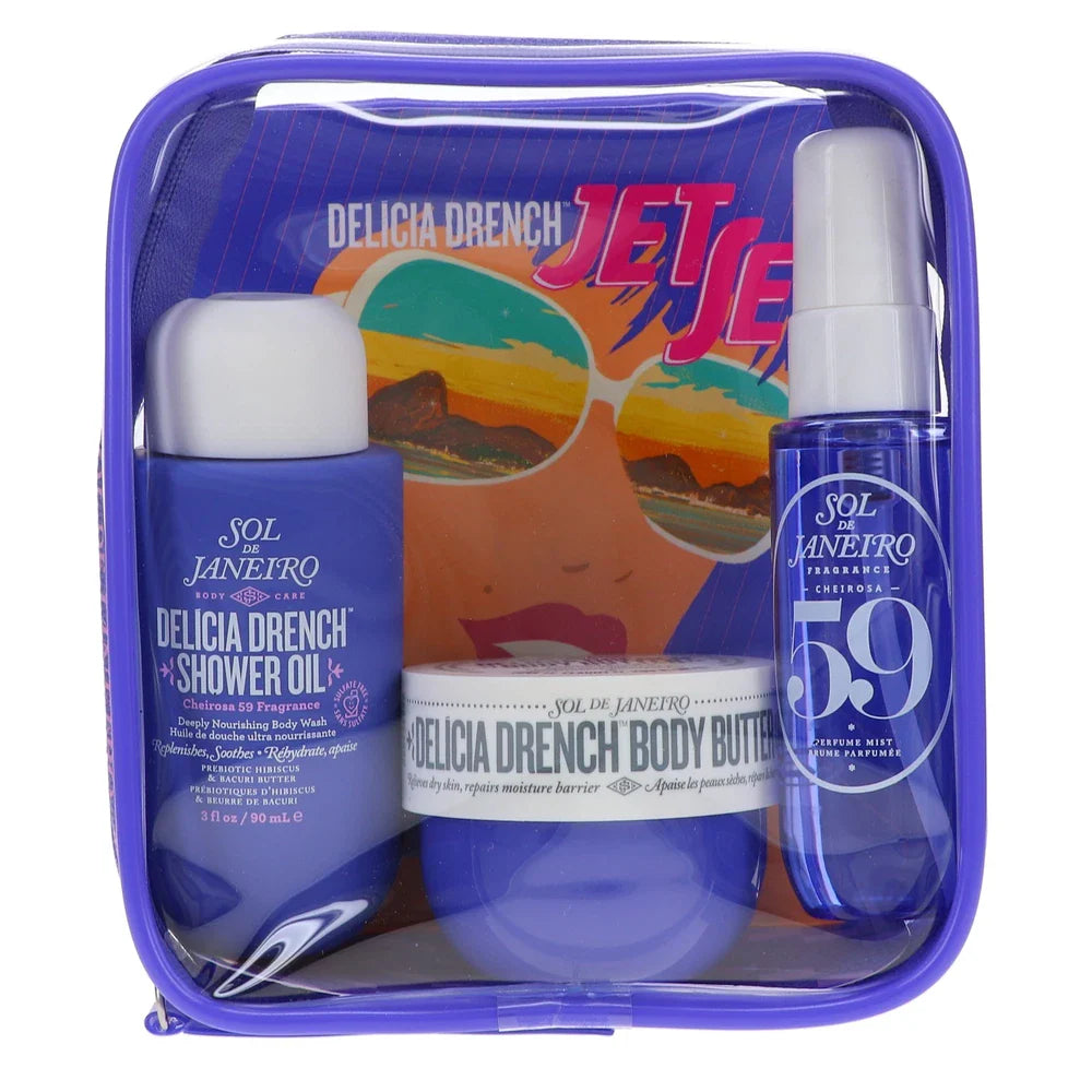 Sol de Janeiro Delicia Drench Jet Set – Travel Size Deep Moisturizing Body Care Collection