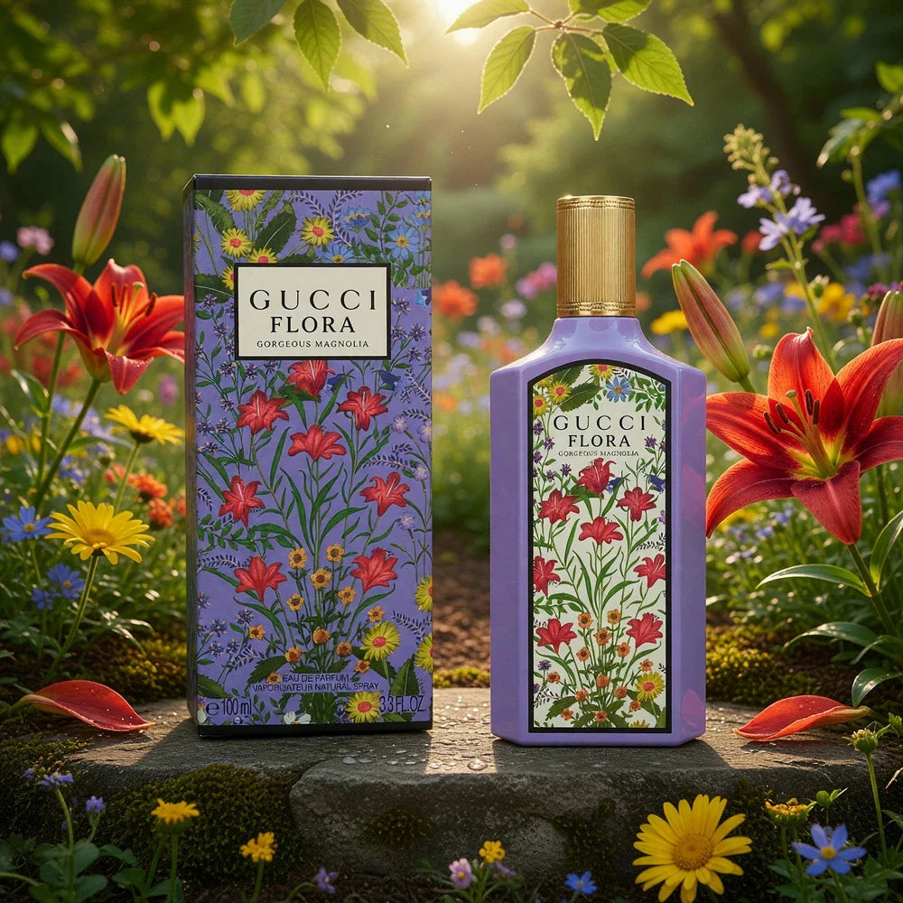 Gucci Flora Gorgeous Magnolia Eau de Parfum for Women – 3.3 oz / 100 ml