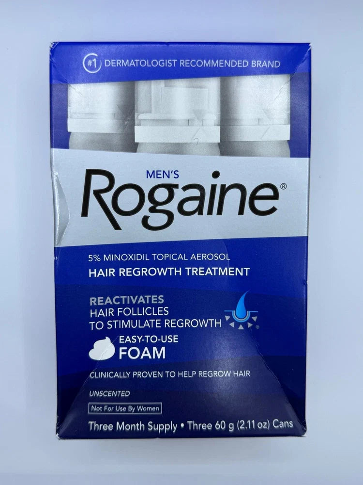 Men's Rogaine 5% Minoxidil Extra Strength Foam | 3-Month Supply | 3 x 60g