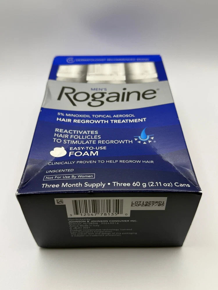 Men's Rogaine 5% Minoxidil Extra Strength Foam | 3-Month Supply | 3 x 60g