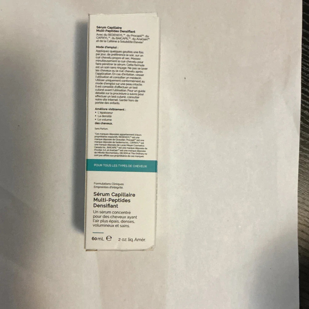 The Ordinary Multi-Peptide Hair Density Serum – Hair Growth & Thickening Serum | 2 fl oz | All Hair Types