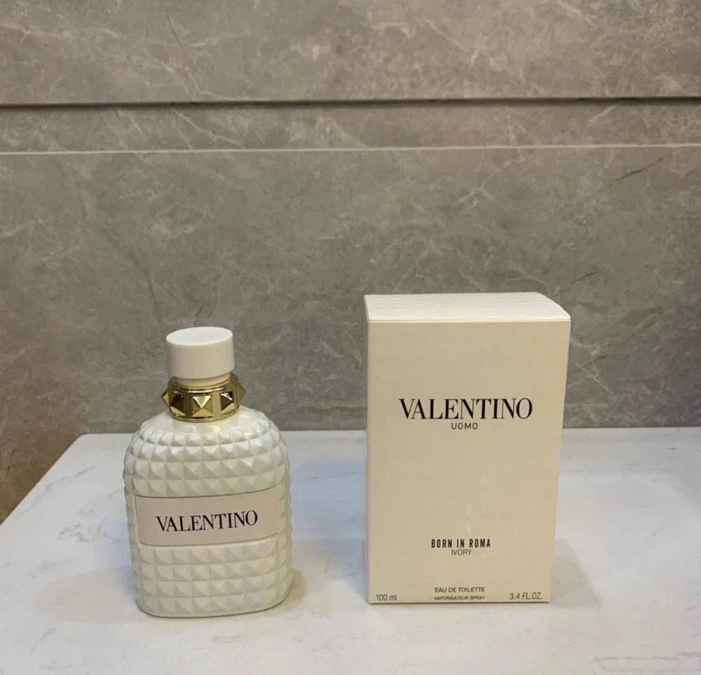 Valentino Uomo Born In Roma Ivory Eau de Toilette for Men – 3.4 oz / 100 ml | New & Sealed